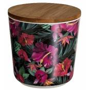 Pot en bambou - Fleurs d'Hibiscus 11 cm