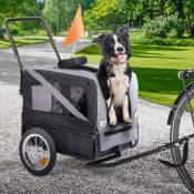 Remorque à vélo pour chien avec réflecteurs