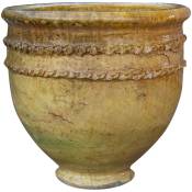 Vase en terre cuite Sahara Desert finition jaune glacé