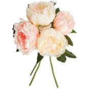 Bouquet de 4 pivoines articielles rose H30cm - Atmosphera