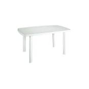 7 Table d'extérieur ovale. couleur : white 72x137x85cm