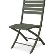 Marius - Chaise de jardin pliante en aluminium vert