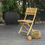 Decoclico Factory - Chaise de jardin pliante en bambou