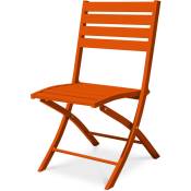 MARIUS - Chaise de jardin pliante en aluminium orange