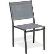 Tolede - Chaise de jardin empilable en aluminium et