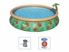 Bestway ensemble de piscine gonflable paradise palms