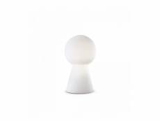 Lampe de table blanche birillo 1 ampoule diamètre