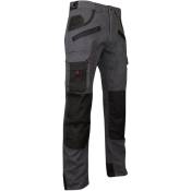 LMA - Pantalon de travail argile bicolore gris/noir