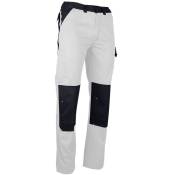 Pantalon nuancier multipoches blanc/charcoal T48 LMA