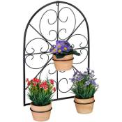 Relaxdays - Porte-plantes mural, pour 3 pots de fleurs