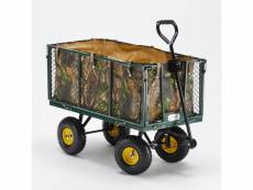 Chariot de jardin pour le transport de l'herbe et bois