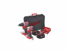 Milwaukee m18 cblpp2b-502c pack 2 outils compact brushless