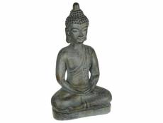 Statue bouddha "méditation" 66cm marron