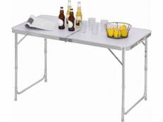 Table de camping pliante.table de jardin en aluminium+mdf.réglable