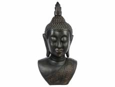 Statue bouddha "tête souriante" 113cm noir