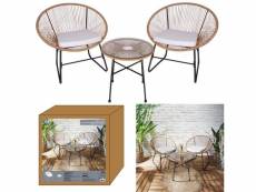 Salon de jardin san marco fauteuil x2 et table m1