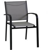 Iperbriko - Chaise en aluminium empilable Sullivan