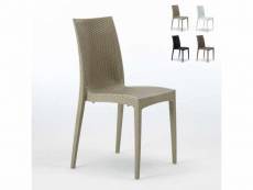 Chaises jardin poly-rotin empilable bar bistrot lot