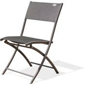 C43 - Chaise de jardin pliante en aluminium et toile