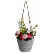 Silumen - Pot Suspendu de Roses 22.5 cm - Rouge Vert|Gris