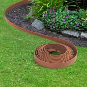 Bordure de jardin flexible marron terracotta à planter