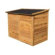 Coffre en bois avec toit pvc imperméable 1350 l -