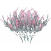 Aiducho - 4 Bouquets De Fleurs Artificielles Floqué