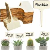 50 Pcs étiquettes de Plantes Durables, T-Type étiquettes
