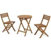 Kave Home - Ensemble Elisia de table et chaises pliantes