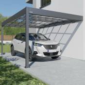 Trigano - Carport adossé aluminium libeccio wall -