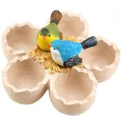 Tlily - Pot De Oiseau Avec Des Oeufs Figurines Artisanat