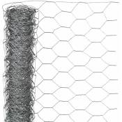 Nature Grillage métallique hexagonal 0,5x2,5 m 25