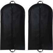 2 pièces sac de costume noir pour homme 60x120 cm,