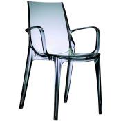 Chaise design avec accoudoirs - vanity - deco - Gris