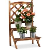 Etagère à fleurs Treillis bois escalier plantes échelle