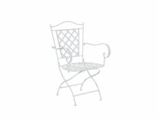 Chaise de jardin adara en fer forgé , blanc
