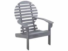 Vidaxl chaise adirondack bois d'acacia massif gris
