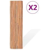 Vidaxl - Clôtures en bambou 2 pcs 100x400 cm n/a