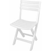 Spetebo - Chaise pliante en plastique robuste - blanc