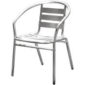 Salone Srl - chaise de bar en aluminium fauteuil 50x56xH74