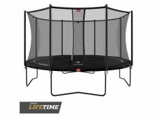Berg favorit trampoline regular 430 cm black + safety