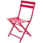 Iperbriko - Chaise de jardin pliante Couleur : Rouge