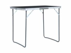 Vidaxl table pliable de camping avec cadre en métal