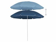 Vidaxl parasol d'extérieur avec mât en acier bleu