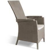 Keter - Chaise inclinable de jardin Vermont Cappuccino