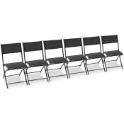 Dcb Garden - C43 - Lot de 6 chaises en aluminium et