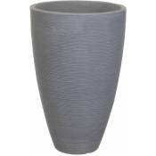 Spetebo - Pot rainuré xl rond 60cm - couleur : gris