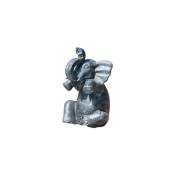 Statue Éléphant Gris Assis 80cm