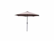 Manarola - parasol droit rond led ø 3 m chocolat