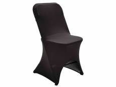 Housse de chaise pliante noire avec ouverture